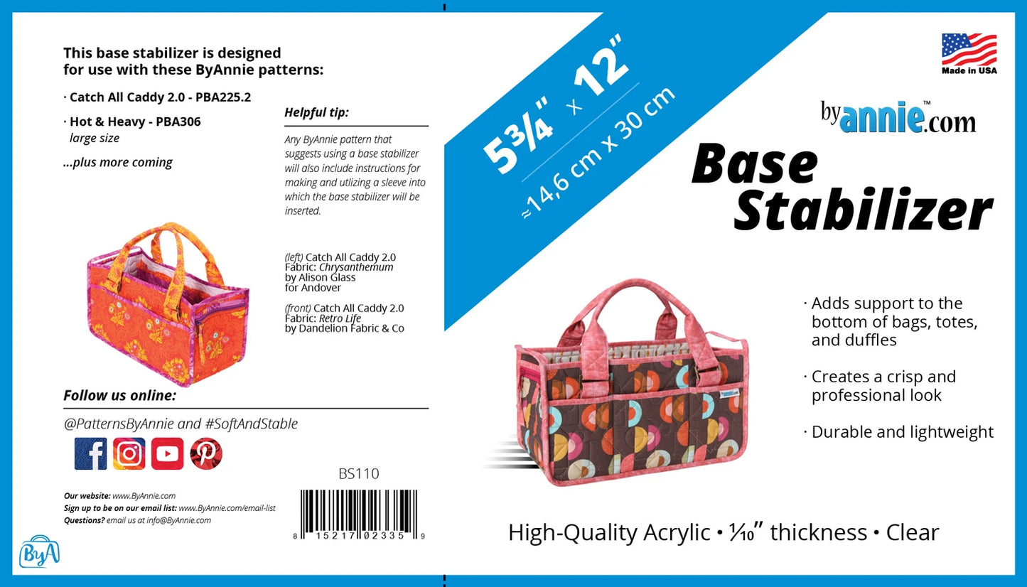 Clear Acrylic Base Stabilizer - variety of sizes