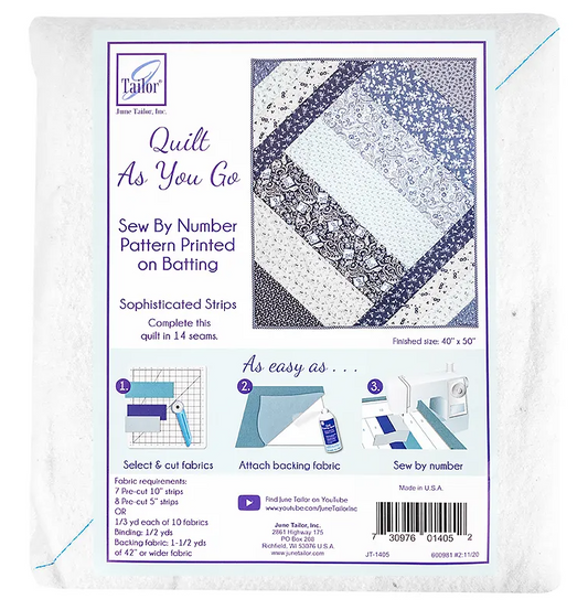 Quilt As You Go Sophisticated Strips Quilt