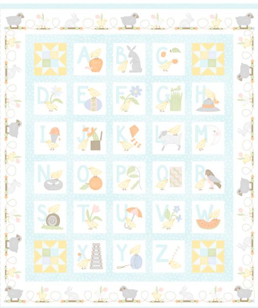 Simple Panel Quilt Little Chicks
