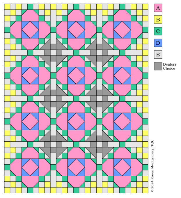 Brown Bag Mystery: Dealer's Choice Kit #13 (Kaffe) - Full Pattern Included