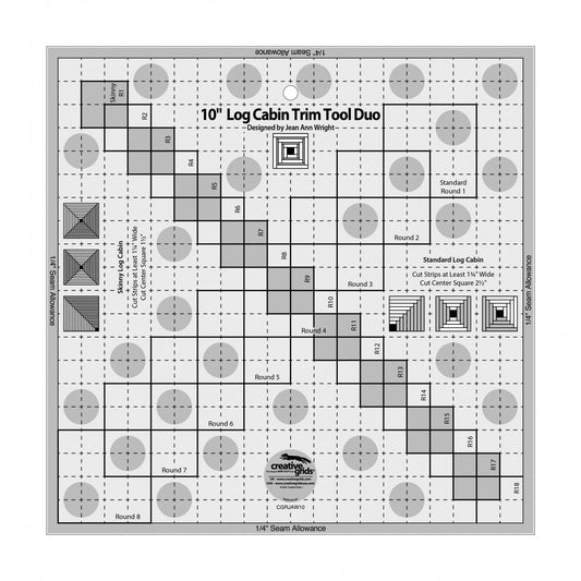 Creative Grids Log Cabin Trim Tool 10" Duo