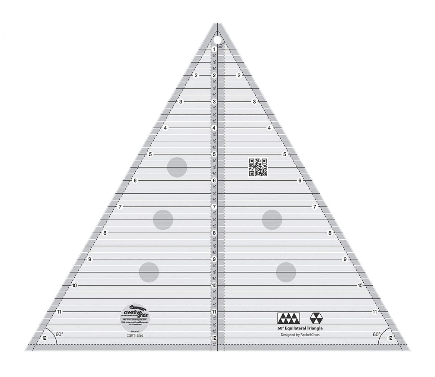Creative Grids 60° Triangle, 12" Finished Size