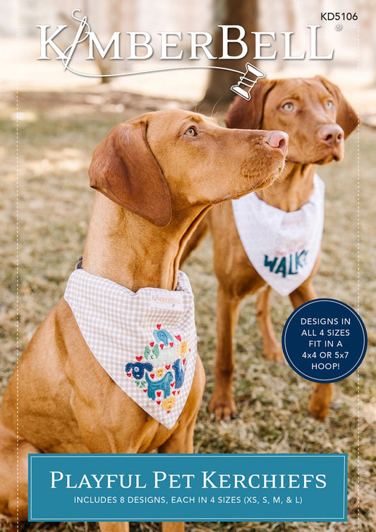 Playful Pet Kerchiefs Machine Embroidery CD