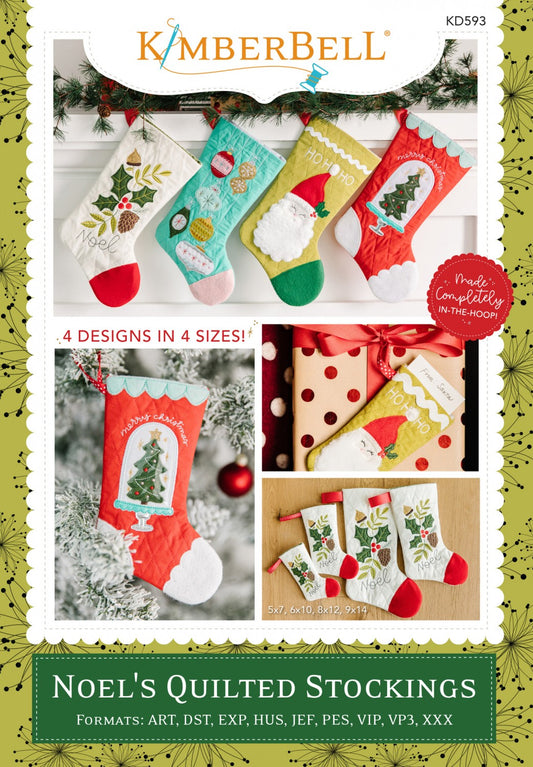 Kimberbell Noel's Quilted Stockings, Embroidery CD
