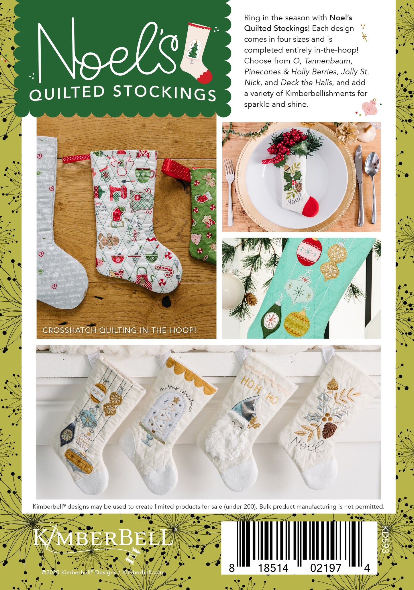 Kimberbell Noel's Quilted Stockings, Embroidery CD